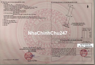 CHÍNH CHỦ - Bán gấp nền thổ cư xã Phú Điền