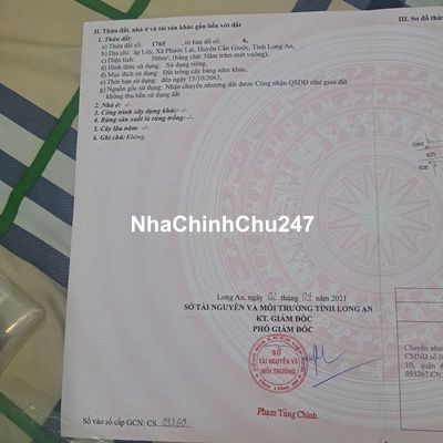 BÁN ĐẤT CHÍNH CHỦ- CẦN GIUỘC LONG AN