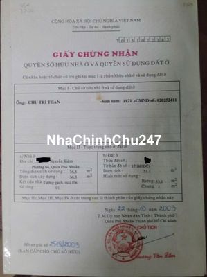 Cần sang nhượng gấp căn nhà hẻm trải nhựa