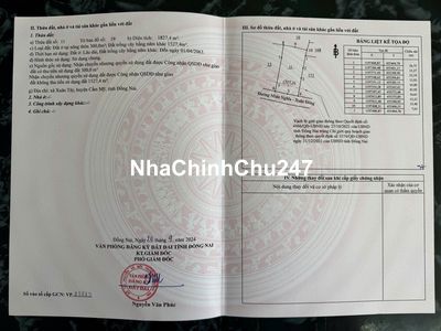 Bán đất chính chủ tại  Xuân Tây-Cẩm Mỹ-Đồng Nai DT 1827 m2, sẵn sổ đỏ