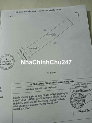 ĐẤT NỀN VSIP 3 CHÍNH CHỦ