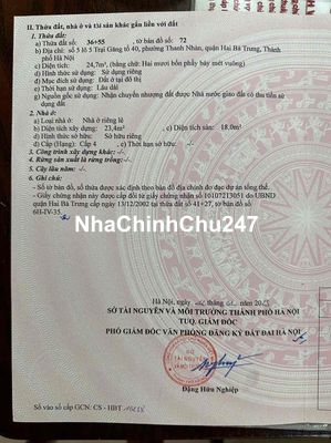 CHÍNH CHỦ CẦN BÁN CĂN NHÀ Ở HỒNG MAI