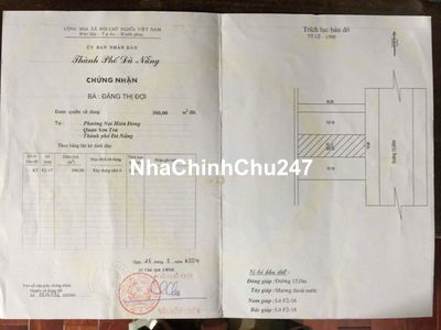 Chính chủ bán đất biệt thự 10x30m đường Vân Đồn, Q.Sơn Trà chỉ 65Tr/m2