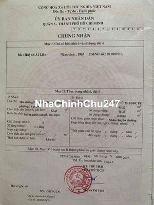 Chính chủ cần bán nhà trong chợ