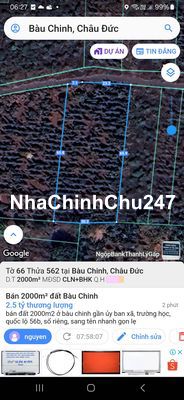 Đất sổ đỏ chính chủ+2000m2+ gần trung tâm+ đường nhựa ô tô