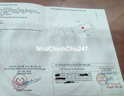 CC bán gấp lô đất đấu giá 114m, Tử Dương, Cao Thành, Ứng Hòa