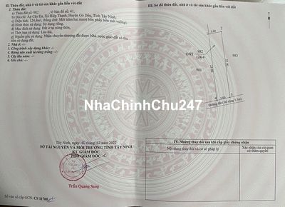 Chính chủ bán 125m2 đất thổ cư ngay cổng sau KCN Hiệp Thạnh, Gò Dầu