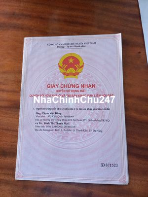 Đất chính chủ cần bán .