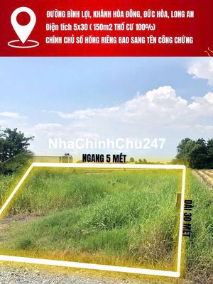 Cần Bán Gấp Đất ngộp chính chủ 150m2 Bình Lợi 02 Đức Hòa SHR