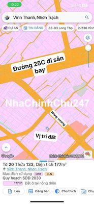 bán lô đất cạnh đường 25c đi sân bay long thành