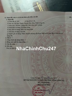 chủ gửi bán gấp lô đất tái định cư kcn idico hựu thạnh