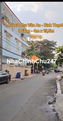 Chủ ngộp giảm sâu 2tỷ còn 11.5tỷ chu văn An bình thạnh.64m 4x15.5m 5pn