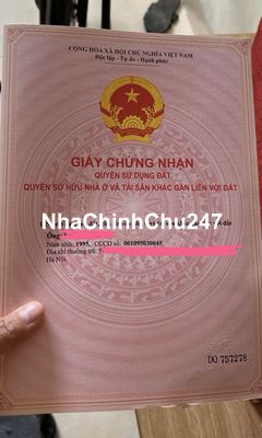 Bán đất tại Hà Nội, sổ đỏ chính chủ