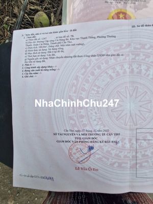 Nền thổ cư chợ Ông Cửu