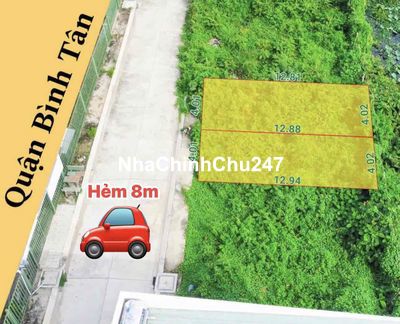 BÁN ĐẤT NỀN 52M2 TÂN TẠO A CHÍNH CHỦ, CÁCH AEON MALL BÌNH TÂN 5P