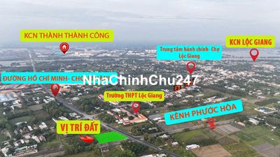 Nhanh tay: lô đất 3 mặt tiền nhựa, trung tâm Công nghiệp Đức Hòa.