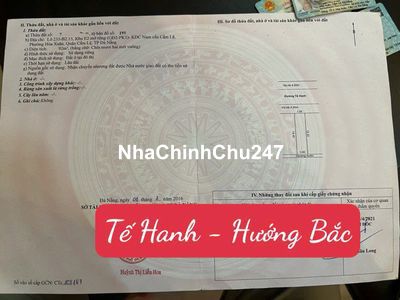 Chính chủ bán đất đường 7,5m Tế Hanh - Hòa Xuân -Hướng Bắc, vị trí đẹp