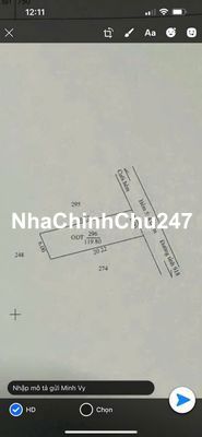 Bán nền rộng 120m2 chiều ngang 6m thổ cư 100% giá dưới 2 tỷ