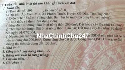 Đất 9x37m đường xóm miá