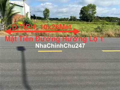 ĐẤT THỔ CƯ 10x26Mét M.TIỀN HƯƠNG LỘ 1 KCN PHƯỚC ĐÔNG