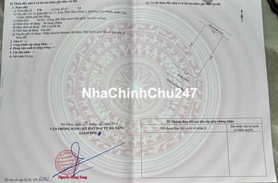 Đất Chính chủ 75m2 Đường Hoà Minh 11