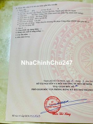 Bán đất trung tâm huyên Cần Giờ