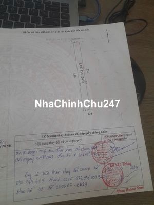 ĐẤT CHÍNH CHỦ CẦN BÁN GẤP