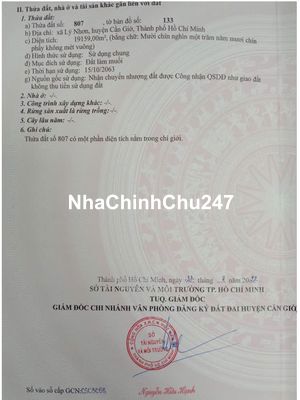 CẦN BÁN ĐẤT CẦN GIỜ - CHÍNH CHỦ