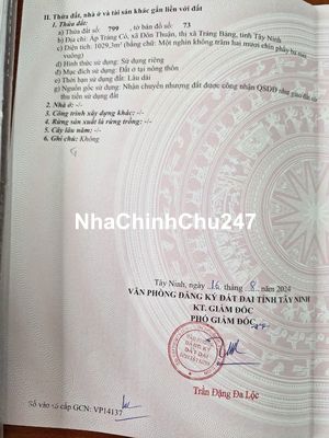 Tôi chính chủ bán gấp lô đất sổ sẵn full thổ 1029m - KCN Phước Đông