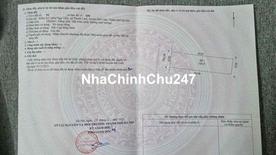 CHÍNH CHỦ BÁN LÔ ĐẤT ĐẤU GIÁ X5-NGỰ TIỀN XÃ THANH LÂM .