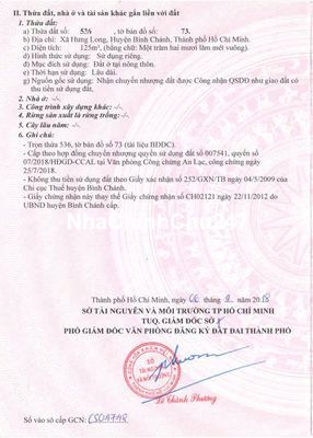 Chính chủ - đất tại Đoàn Nguyễn Tuấn 125m2 giá tốt