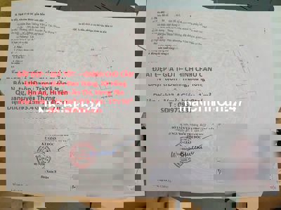 CHỦ CẦN BÁN  tại thôn Đan Tràng, Xã Hồng Quang, Huyện Ân Thi, Hưng Yên