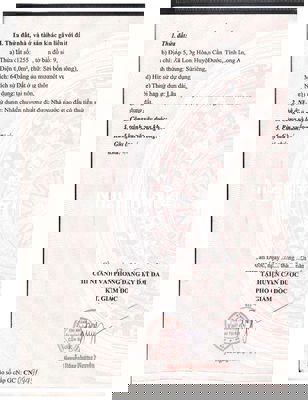 Chính chủ bán 64m2 đất thổ cư Sổ Hồng Riêng  – Long Hòa , Long An