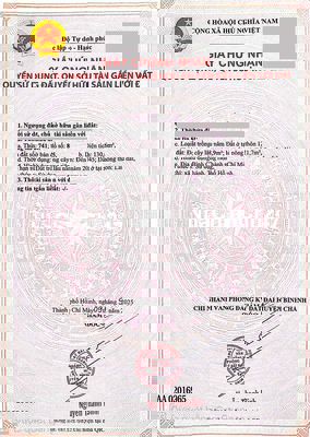 Chủ cần tiền bán lô đất ở 5x26=130m hẻm xe ba gác giá 1,95tỷ tl