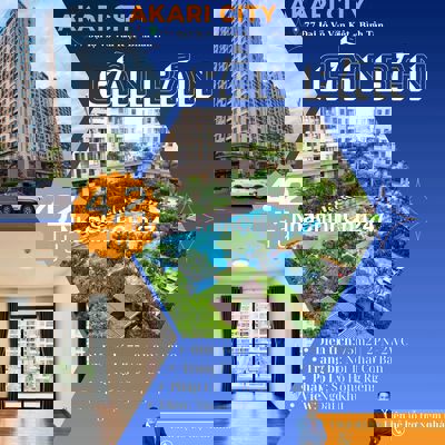 Chính Chủ Gửi Bán Akari City 1 - 2PN2WC - Giá 4,2 tỷ - SHR - View Đẹp