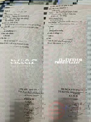 Đất thổ cư thị trấn cần giuộc chính chủ bán