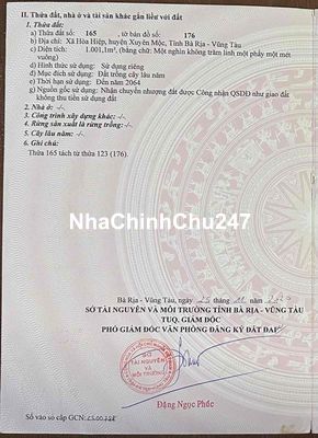 Chính chủ bán đất Hoà Hiệp, Xuyên Mộc