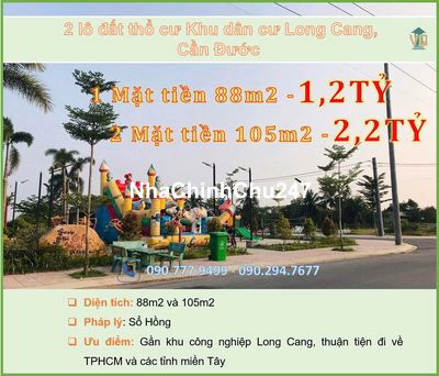 Chính chủ cần bán gấp 2 lô đất Long Cang