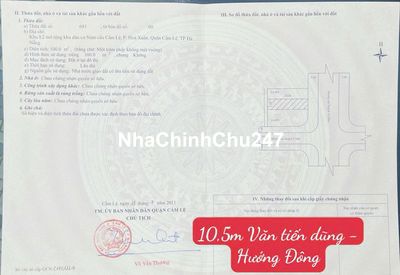 Chính chủ bán đất đường 10,5m Văn Tiến Dũng - Hòa Xuân - Hướng Đông