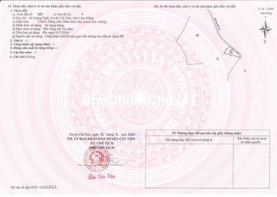 Chính chủ cần bán lô đất tại Cát Tiên Lâm Đồng tổng diện tích 4,7ha