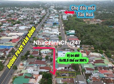 CHÍNH CHỦ CẦN BÁN LÔ ĐẤT FULL THỔ CƯ SÁT CHỢ ĐẦU MỐI TÂN HOÀ