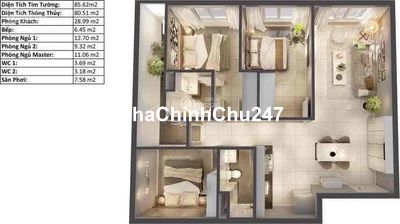 Chính chủ bán Topaz Elite Dragon 1A 3PN 85m2