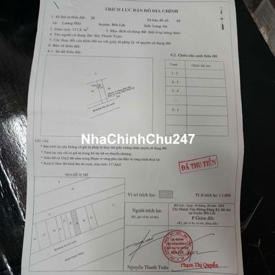 Chính chủ bán đất 5x20 bên hông KCN phú an thạnh