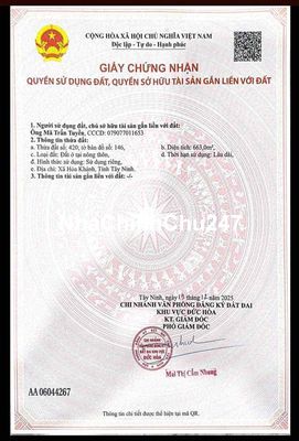 đất chính chủ