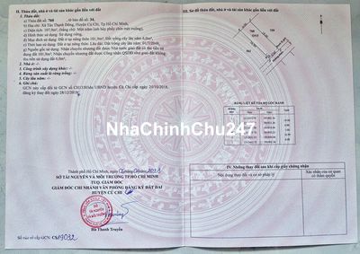 Chủ kẹt tiền bán đất xã Tân Thạnh Động 6x18 ONT. Giá 1 tỷ 550 triệu.