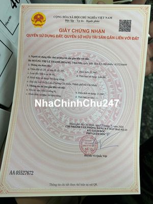 Chính chủ bán nhà mặt tiền 133ZZ hoa lan 64/19 cù lao