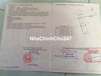 CHÍNH CHỦ LÔ ĐẤT SỔ RIÊNG ĐƯỜNG 10M SUỐI LỘI CỦ CHI