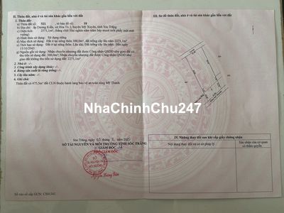 Chính chủ bán hơn 2.5 công đất Mỹ Xuyên (300m thổ cư) - ô tô tới chỗ