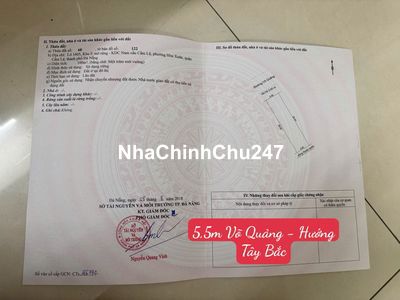 Chủ bán đất đường 5,5m Võ Quảng - Hòa Xuân - H.Tây Bắc, View công viên