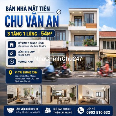 Bán nhà mặt tiền Chu Văn An – vị trí trung tâm, thuận tiện kinh doanh